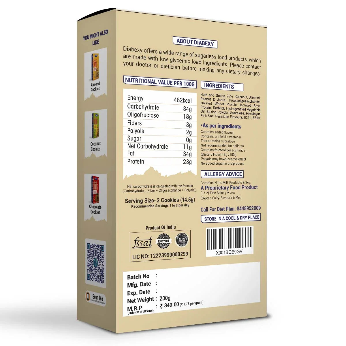 Ingredients of diabexy jeera cookies