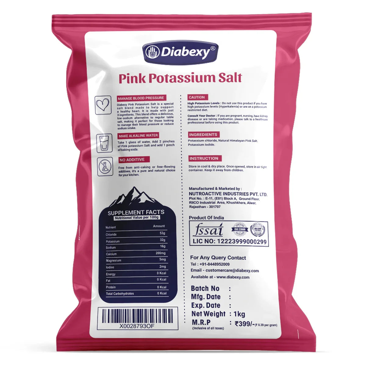 ingredients of diabexy pink potassium salt