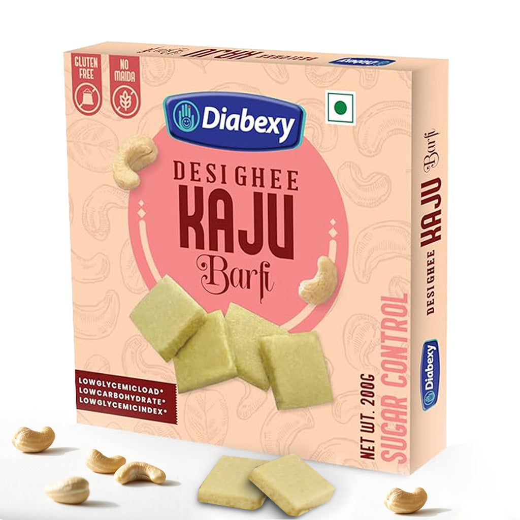 Diabexy Desi Ghee Sugar Free Kaju Barfi - 200g