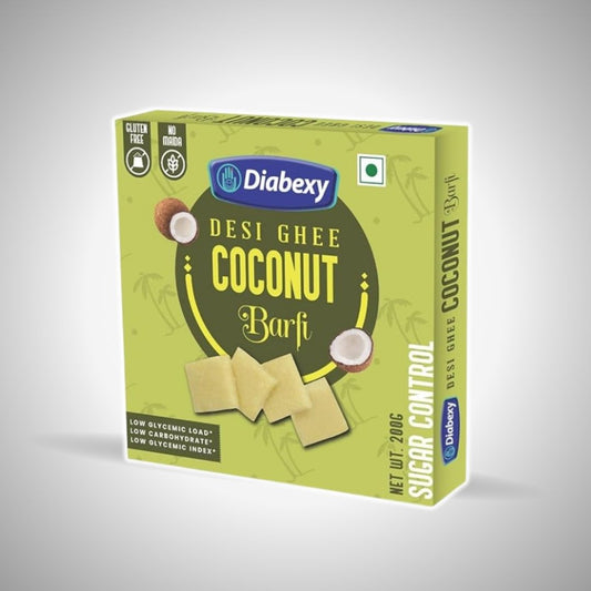 Diabexy Desi Ghee Sugar Free Coconut Barfi - 200g
