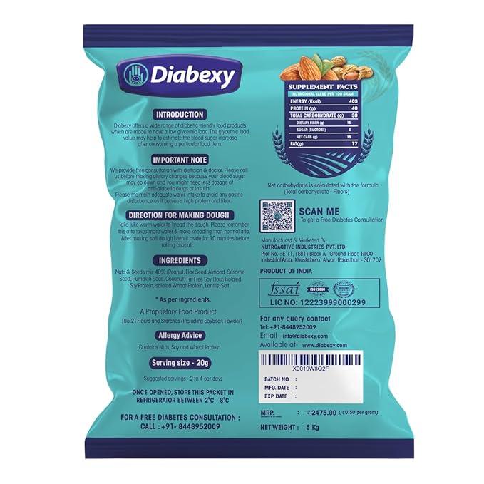 Diabexy Kit for Beginners (Diabexy Atta - 1kg, Reversol Tablet 30 Tab ...