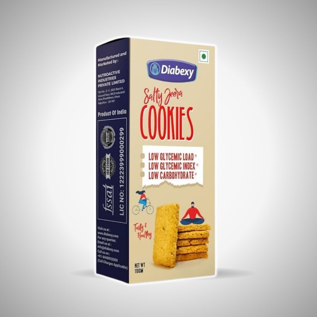Diabexy Jeera Cookies Salted - 110 gm