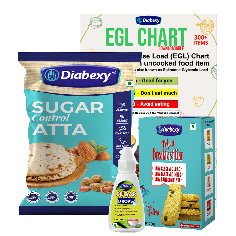 Diabexy Atta 1 Kg Diabexy Mini Breakfast Bar 200g Diabexy Sugar Drops 30 ml Diabexy EGL Chart - [DOWNLOAD]
