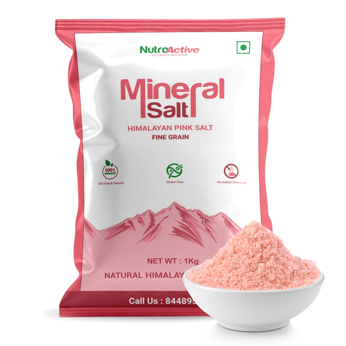 NutroActive MineralSalt Himalayan Pink Rock Salt- 1 kg