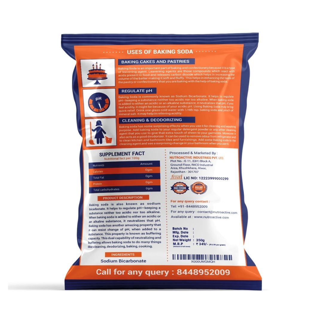 Instruction and Facts of Baking soda packet