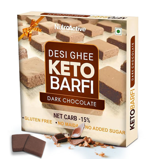 NutroActive Keto Chocolate Barfi - 200g