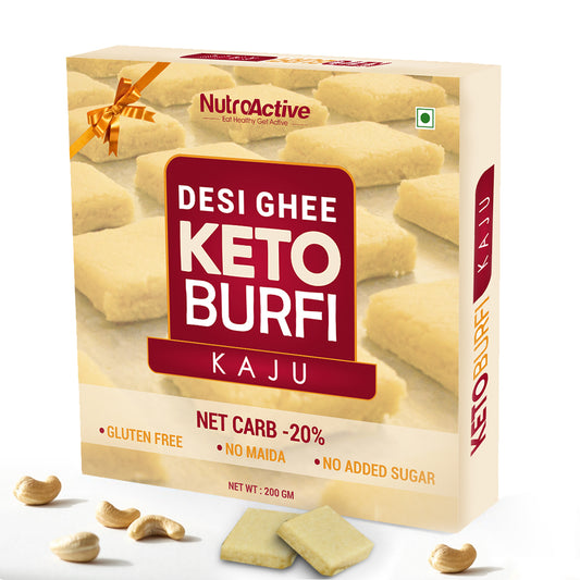 NutroActive Desi Ghee Keto Kaju Barfi - 200g