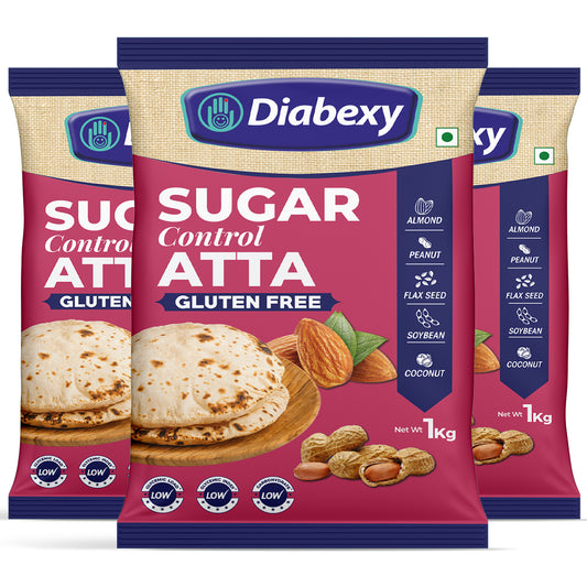 Diabexy Sugar Control Atta Gluten Free  - 1 kg (Pack of 3)