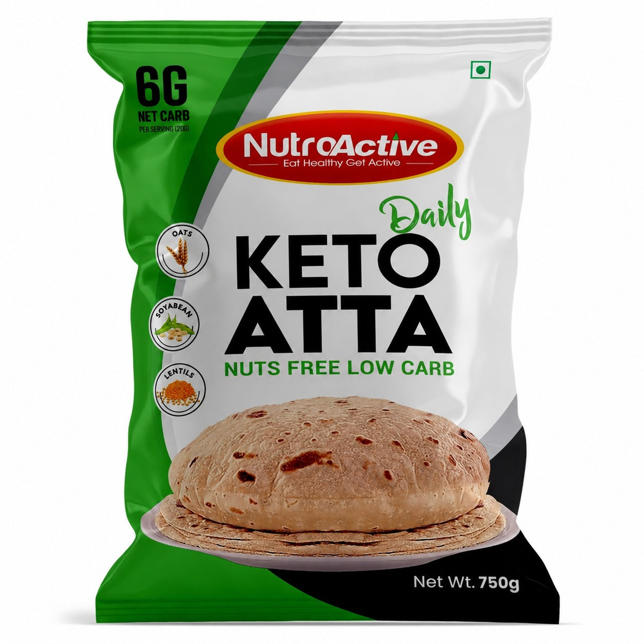 NutroActive Keto Atta Daily | Nuts Free Low Carb Atta