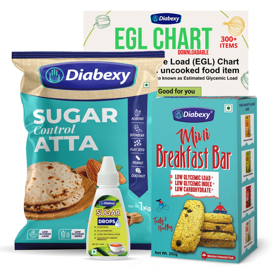 Diabexy Atta 1 Kg Diabexy Mini Breakfast Bar 250g Diabexy Sugar Drops 30 ml Diabexy EGL Chart - [DOWNLOAD]