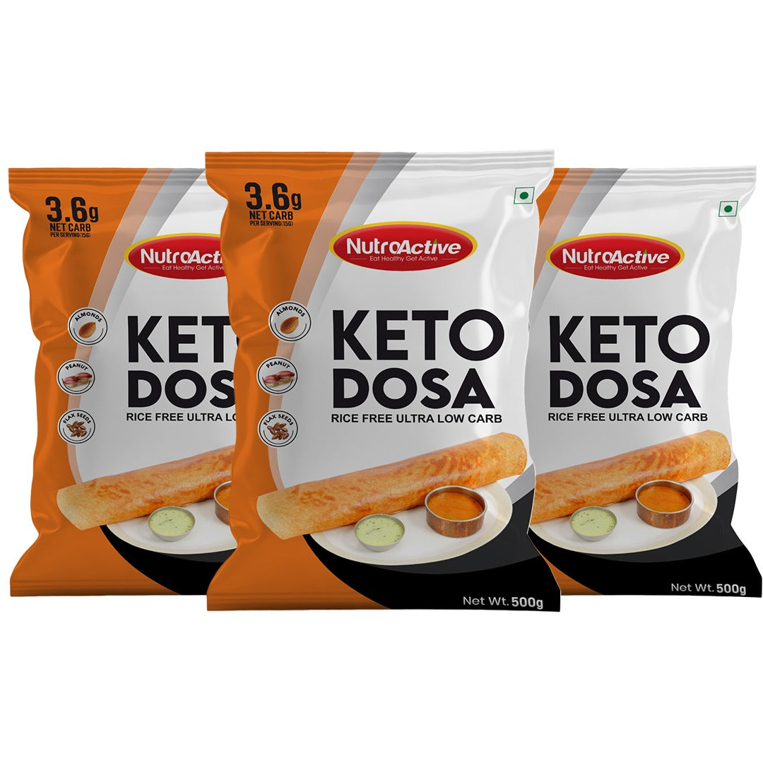 NutroActive Keto Dosa Mix, Low Carb Gluten Free - 500g